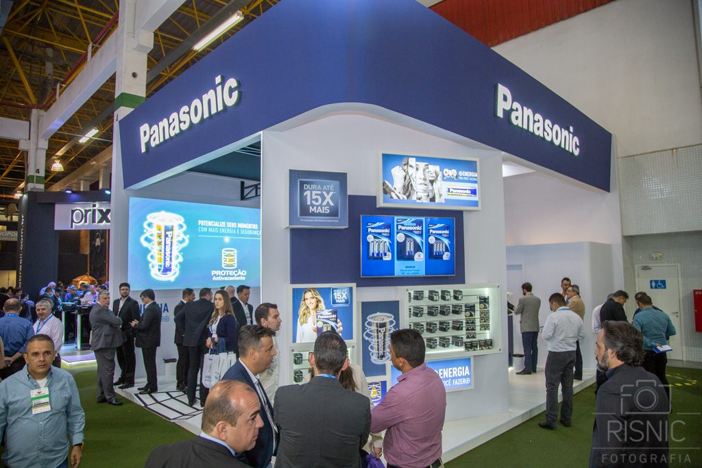 Foto do Stand da Panasonic na Feira APAS 2018, realizada no Expo Center Norte
